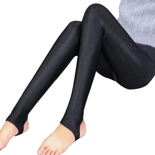 YRRETY Push Up Legging Women Black Sexy Shiny Pant Autumn Spring Stretchy Soft Spandex Solid Color Fluorescent Elastic Trousers