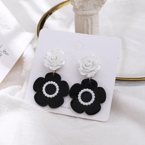 New Style Ear Stud Elegant Rose Flower Earrings Women Fashion All-match Ear Rings