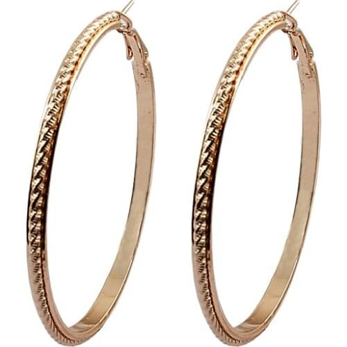 Personality Super Big Circles Hoop Earrings For Women Fashion Jewelry Bijoux Trendy Statement Earrings