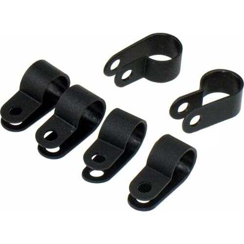 1/8" 3/16" 1/4" 5/16" 3/8" 1/2" 5/8“ Black Nylon U R Shape Cable Clamp Clip UV Resistant Wire Electrical Hose Loop Fixer Holder