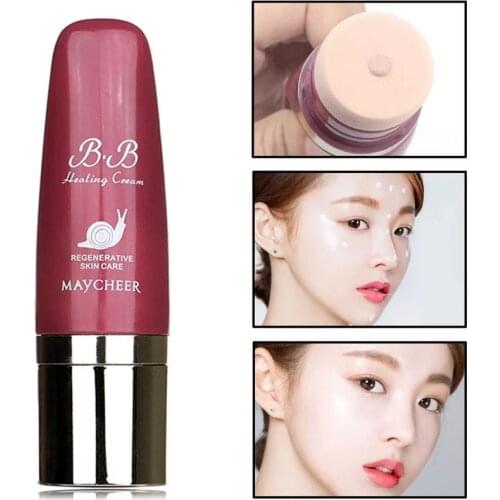1pc Makeup Foundation With Sponge Liquid Concealer Cover Acne Scars Full Coverage BB Cream Makeup Tool Cosmetics
