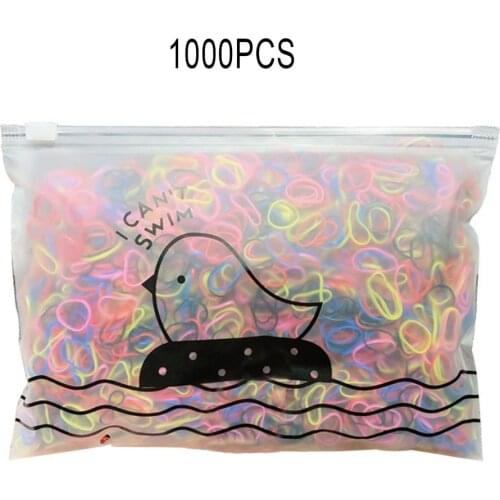 1000pcs Women Girl Elastic Hair Ties Band Spring Color Accessories Rope Ponytail Bracelet Rubber String for Different Occasion