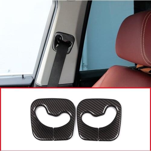 2pcs Carbon Fiber Interior Molding Safety Belt Cover Trim For BMW X3 F25 2011-2017 Car-Styling Auto Accessories