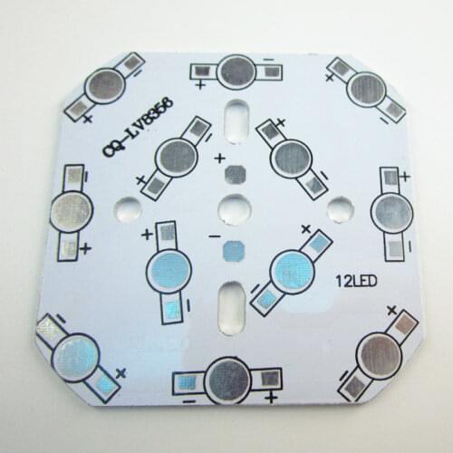 20pcs/lot 12W High power led pcb, 12LED Aluminum Base plate for LED bubls heatsink Free shipping