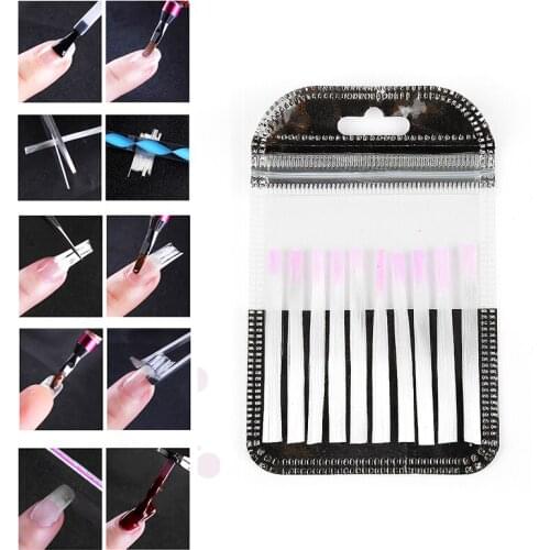 50/20/10pcs DIY Silk Fiberglass Nail Form For Fibernails French Acrylic Tips Non-Woven UV Gel Building Extension Tool TSLM1