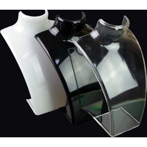 Acrylic 12PCS Mannequin Necklace and Earrings Jewelry Pendants Display Stand Holder Shelf 3 Colors L21*W13.5*H7.5CM Wholesale