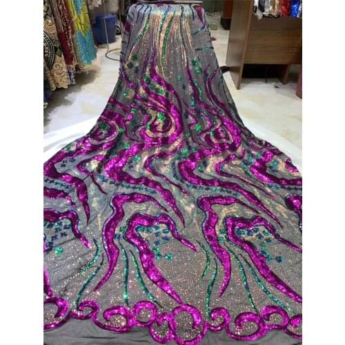 Sequins French tulle lace fabric 2021 high-quality African lace fabric latest party lace material H36381