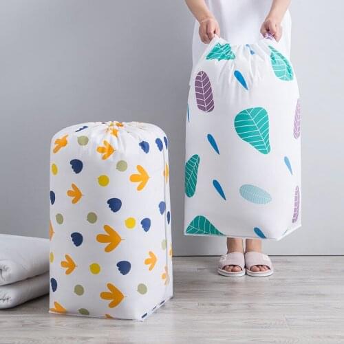 Large Quilt Storage Bag PEVA Household Dustproof Drawstring Waterproof and Moisture-proof Clothing Finishing Bags