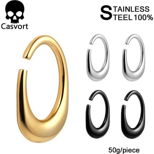 Casvort 2PCS new arrival heavy ear weight 316 L stainless steel ear gauges piercing tunnels body jewelry 2pcs lot pair selling