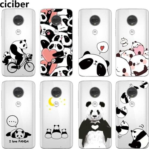 Panda Case For Motorola Moto G9 G8 G10 G7 G6 E7 E6 E6s E5 E4 Plus Power Play Lite Moto One Soft Silicone TPU Phone Cover Fundas