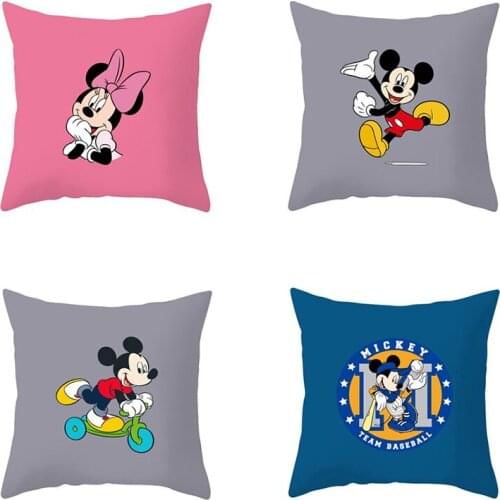 Disney Cartoons Mickey Minnie mouse Donald Duck Pillow pillowcase lovely Peach skin bedroom sofa pillowcase Home Decoration