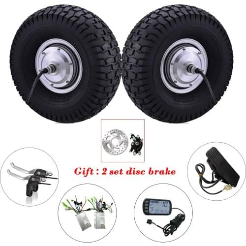 Dual Drive Bicicleta Electrica Conversion kit 15'' 24V-48V 250W-800W 12-45KM/h BLDC Electric Bicycle Motor With Foot Throttle