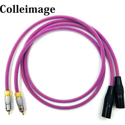 Colleimage HiFi Audio RCA to XLR Audio Cable 3 Pin 2 XLR Male to 2RCA Audio Cable 0.75m 1m 1.5m 2m 3m
