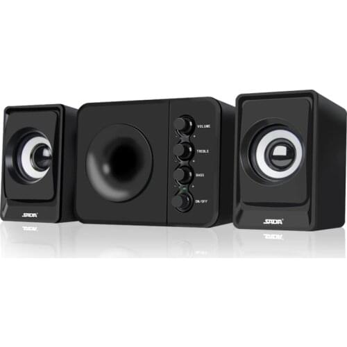 SADA D-205 2.1 Computer Speaker with Subwoofer - Best for Music, Movies, Multimedia PC and Gaming Systems