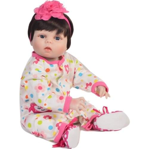 New 57cm full Silicone Reborn Super Baby Lifelike Toddler Baby Bonecas Kid Doll Bebes Reborn Brinquedos Reborn Toys gift npk