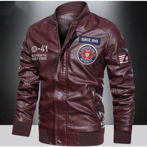Autumn And Winter 1941 Mens Air Force Pilot Motorcycle Leather Jacket Fashion Leather Outdoor Riding Clothes Pu Leather Jacket