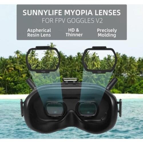 For DJI FPV Goggles V2 Myopia Nearsighted Glasses Lenses 100/150/200/250/300/350/400/450/500/600/700/800 Degree