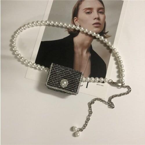 Fashion Luxury Women Party Chain Belts for Pants Dress Mini Vintage Waist Rhinestone Bag Waistband Body Jewelry