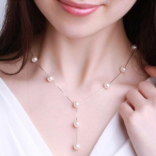 Fashion Imitation Pearls Jewelry Set Necklace Bracelet Earrings Silver Plated/Gold Women Jewelry #240705