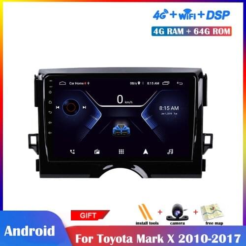 9 inch Android Multimedia Player For Toyota Mark X 2010-2017 DSP Car Radio Stereo GPS Navigation IPS Touch Screen WIFI