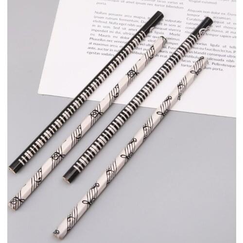 Musical Pencil HB Standard Round Music Stationery Piano School Office Supply Student Gift Prize creative kawaii simple cute