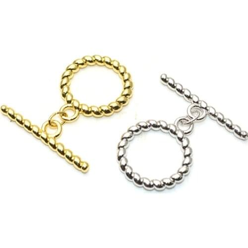 Real Gold Plating 20mm Diameter Twisty O/T Clasp High Quality Luxury Jewelry Making Findings 20pcs/lot