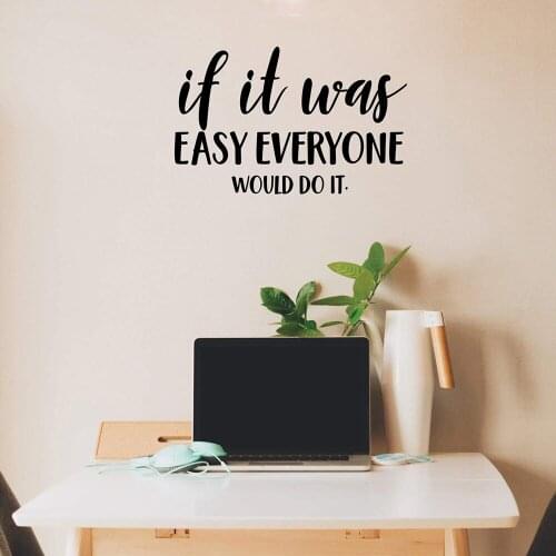 Delicate Inspiring Frase Removable Art Vinyl Wall Stickers for Living Room Company School Office Decoration Removable Mural