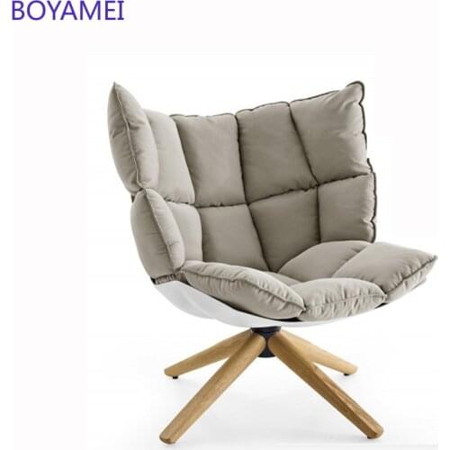 Single Sofa Chair Rice Husk Chair Muscle Chair Club Sales Office Negotiation Chair Designer Leisure Chair
