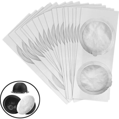 Disposable Aluminum Foil Film For For Nespresso Vertuo Vertuoline GCA1 & Delonghi ENV135 Refillable Pods Self Adhesive Foil Seal