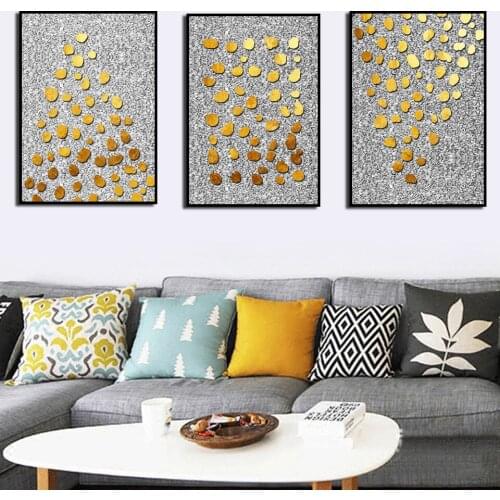 Nordic Modern Light Luxury Creative Golden Leaf Poster HD Print Canvas Painting Mural Home Decoration
