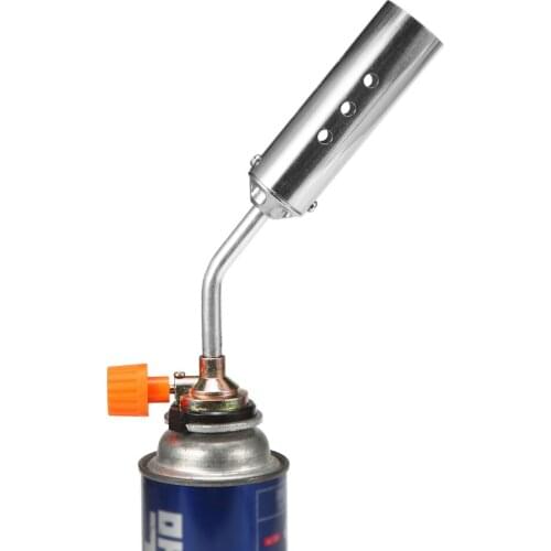 Portable Flamethrower Burner Welding Torch Butane Gas Blow Welding Torch Hand Ignition Camping Welding BBQ Tool High Temperature