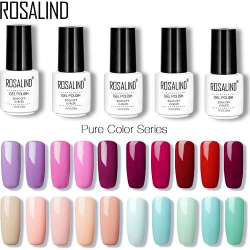 ROSALIND Gel 1S 68 Pure Color Series Nail Polish Gel Varnish Nail Art Gel Polish Set For Manicure Nail Extension Design UV