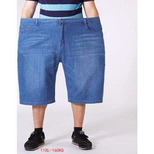 Plus size 9XL 10XL 11XL large size loose denim shorts summer mens shorts