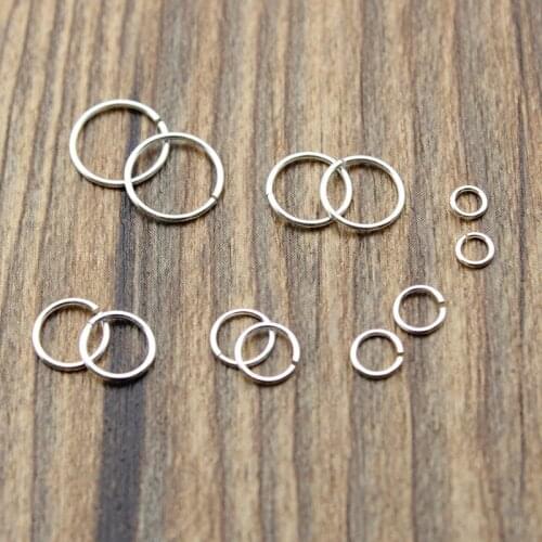 20pcs 100% 925 Sterling Silver Jump Rings Split Ring, Earring Bracelet Connectors for DIY Jewelry Making Findings 3 4 5 6 7 8 mm