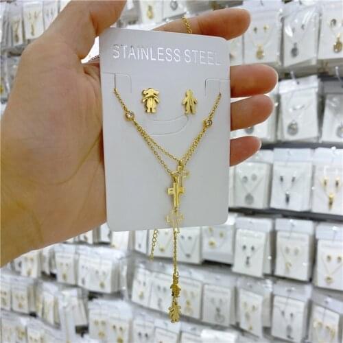 Wedding Fashion Tassel Stainless Steel Jewelry Sets For Women mama Jewelry sets Circle wedding jewelry jewellery