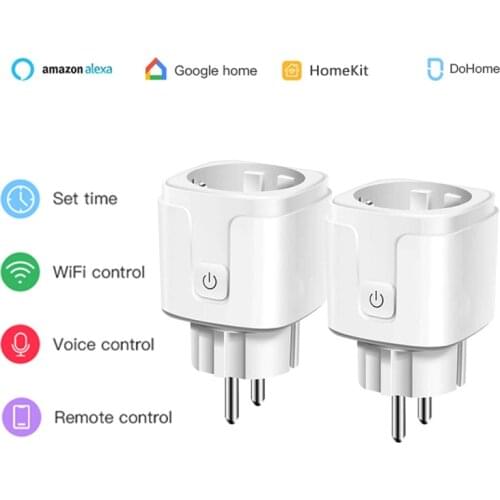 16A EU Smart Plug Wifi Socket Smart Timer 100-250V Voice Control Work With Siri Alexa Google Home Assisitant Homekit Dohome APP