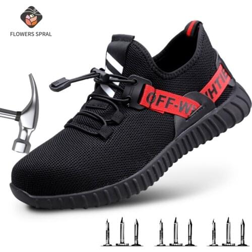 Safety Shoes For Men And Women Air mesh Sneakers Puncture-Proof Breathable For Outdoor Use Summer 2019 Shoes With Shoes