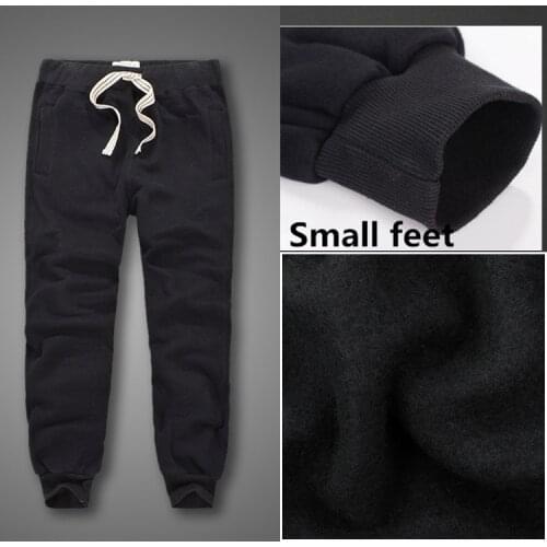 Winter Cotton Jogger Men Casual Fleece Sweatpants Men Warm Trousers Tracksuit Bottoms AutumnThicken Sportswear Loose Straight Pants