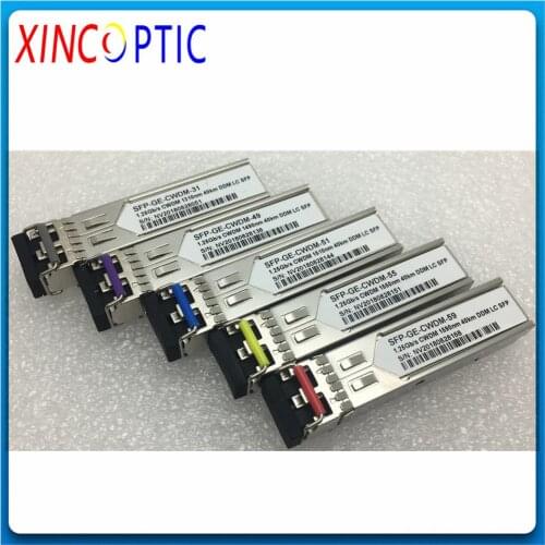 1.25G 20KM 40KM 80KM 120KM 160KM 1270-1610nm CWDM SFP Transceiver Module,Duplex LC 1.25G CWDM SFP Transceiver with DOM Function