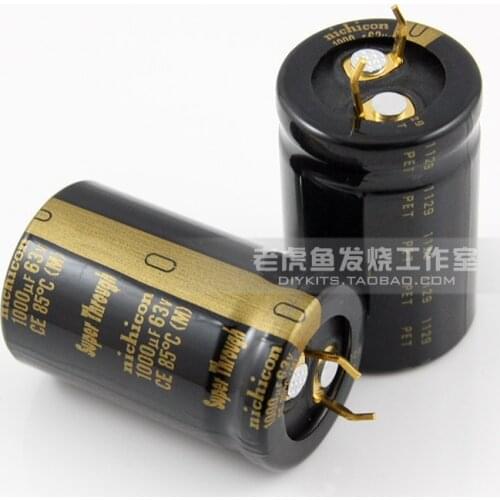 1pcs/5pcs Original Nichicon 63V1000uF 63V KG Super Through gold-plated copper feet audio fever electrolytic capacitor
