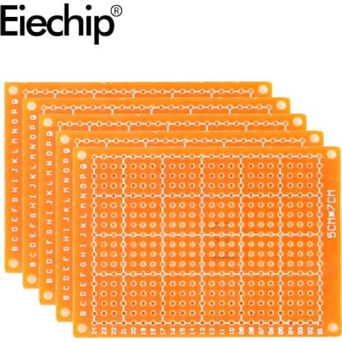 10pcs/lot 5x7cm Single Side Prototype Paper PCB Board 5*7cm Universal Printed Circuit Board 50x70 mm Diy Electronic Copper Plate