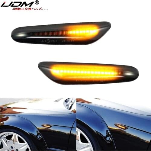 12V Flashing Car Turn Signal Lights Lateral Side Marker Lamps LED Strobe Indicator Accessories For BMW E90 E91 E92 E60 E87 E46