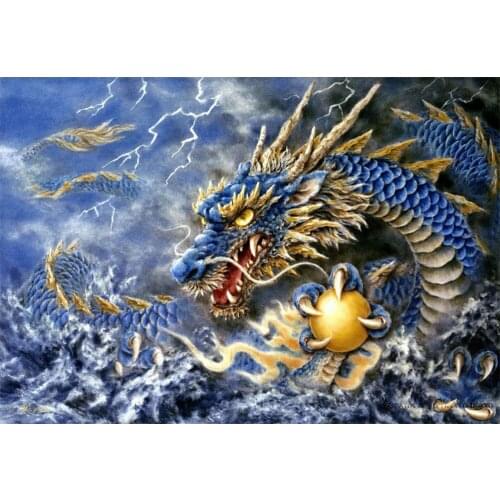 Diamond Embroidery Icon DIY Diamond Painting Cartoon Dragon Full Square Diamond Mosaic Wall stickers Decoration Paintings FZ743