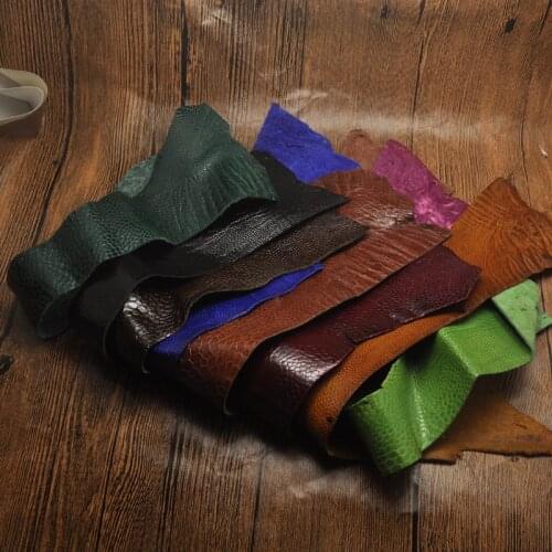 Genuine ostrich leg leather material briquettes ostrich claw skin used for belt bracelet jewelry diy etc
