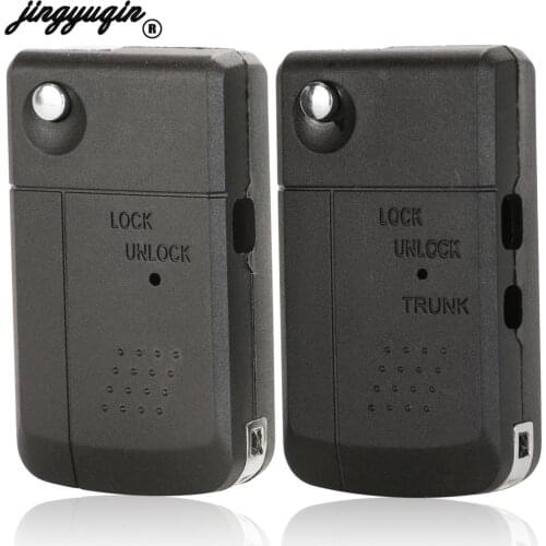 Jingyuqin Remote Modified 1/2B Car Key Shell Cover For Toyota Carina Estima Harrier Previa Corolla Celica Case Folding Flid