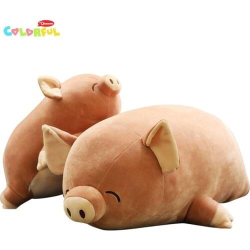 Creative fart peach lie down cotton pink pig plush stuffed toys, cute pig plush pillow, children sleeping pillow, doll appease