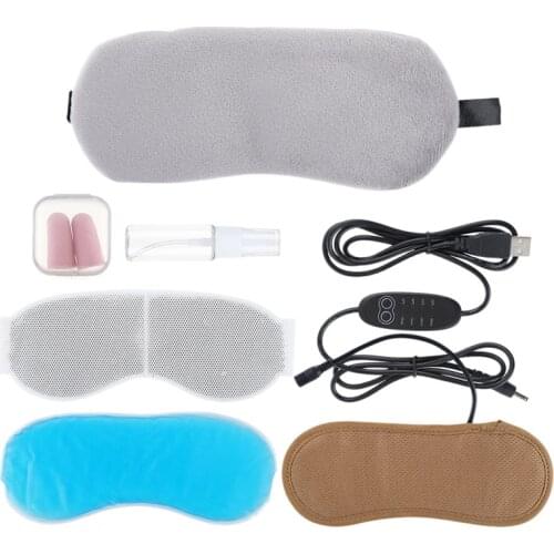 Lavender Heated Eye Mask for Sleeping USB Heated Eye Mask Warm Steam Dry Eye Mask Blackout Eye Mask
