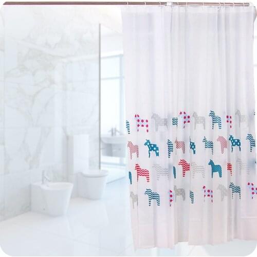 Animal Cute Shower Curtain Transparent Anti-mildew Thicken Separate Shower Curtain Waterproof Cortina Ducha Bath Decor DE50YL