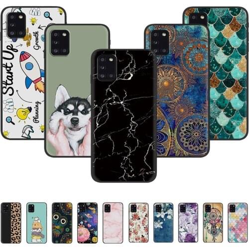 Soft New Phone Case For Samsung Galaxy A31 / SM-A315 Frosted Back Cover Cute Cartoon Durable Original