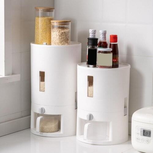 New Rice Dispenser Food Storage Container Kitchen CollectionAirtight Rice Holder Canister Sealed Bin Food Household Storage 5kg